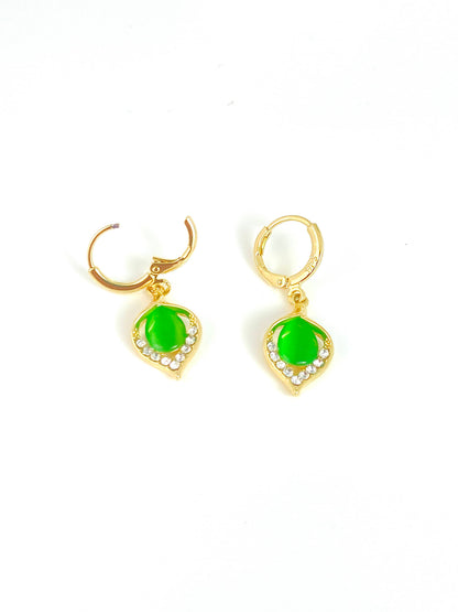 Green Angel Tears earrings