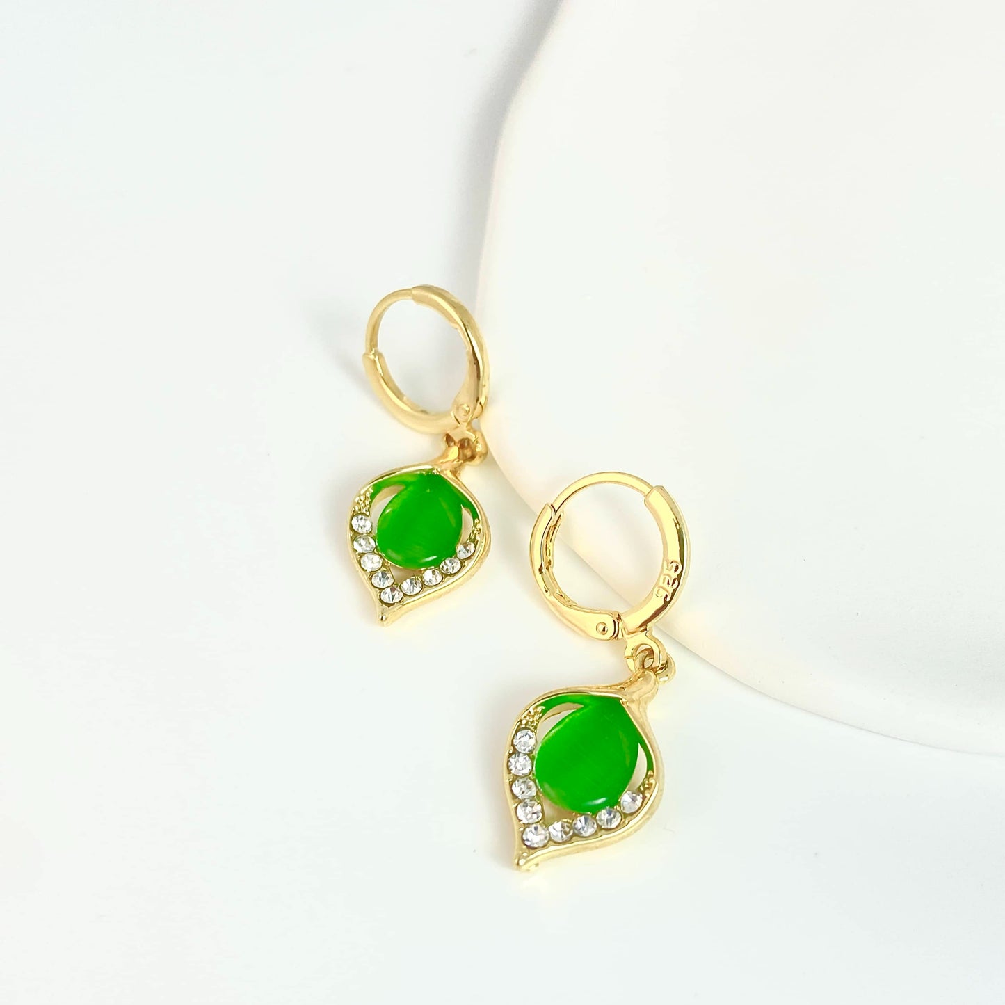 Green Angel Tears earrings