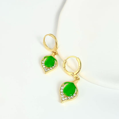 Green Angel Tears earrings