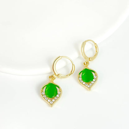 Green Angel Tears earrings