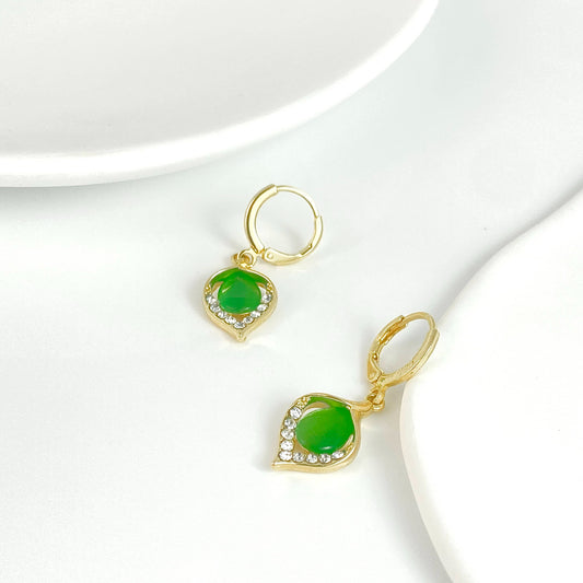 Green Angel Tears earrings