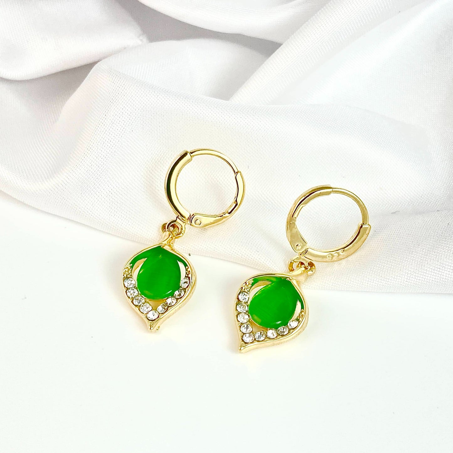 Green Angel Tears earrings